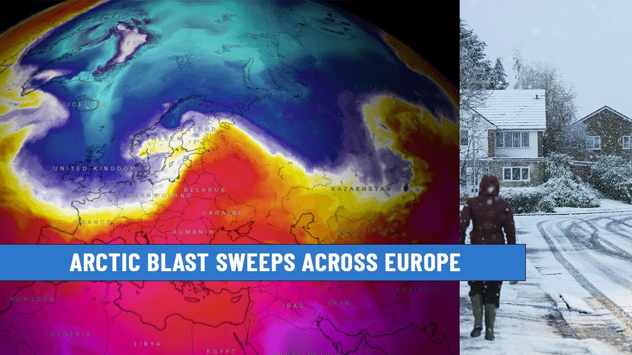 Arctic blast sweeps across Europe - YouTube