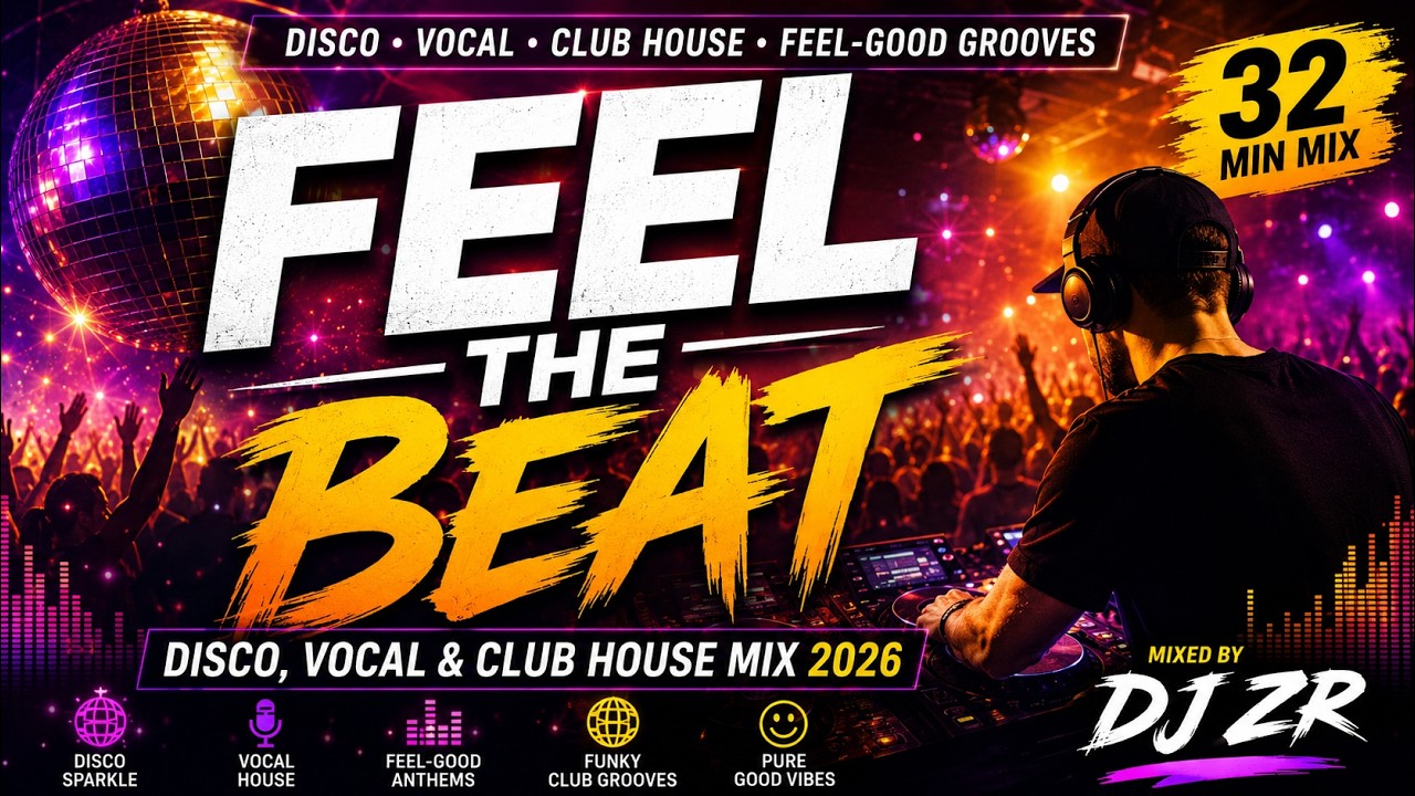 FEEL THE BEAT 🔥 Disco, Vocal & Club House Mix 2026 DJ ZR mix artwork