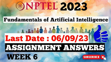 Fundamentals Of Artificial Intelligence Week 6 Assignment Answers | NPTEL