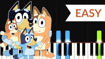 Bluey Theme Song (EASY Piano Tutorial)