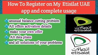 How to register on my Etisalat app | Etisalat sim packages | how to use Etisalat app | Etisalat UAE screenshot 3