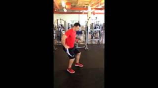SA Squat cable row