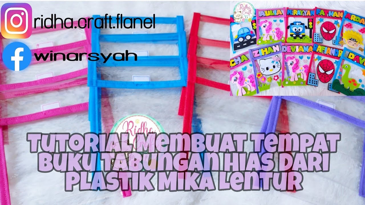 Tutorial membuat Tempat Buku Tabungan (Buktab) dari plastik mika lentur