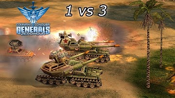 [C&C Zero Hour] - 1vs3 - Tournament Island - Hard