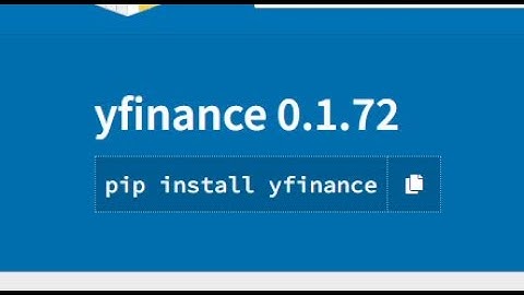 Yfinance - Deep Dive
