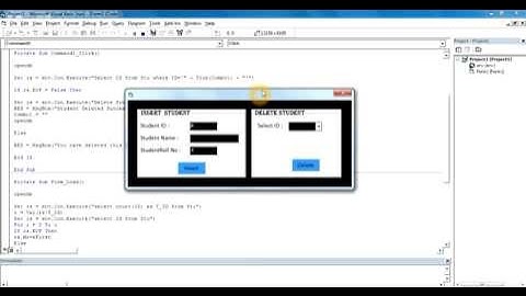 How to connect to a SQL Database from VB 6.0 and Insertion and Deletion of records (Part2)