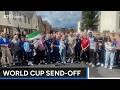 Crumlin community surprise Lopes with World Cup send-off | RTÉ News