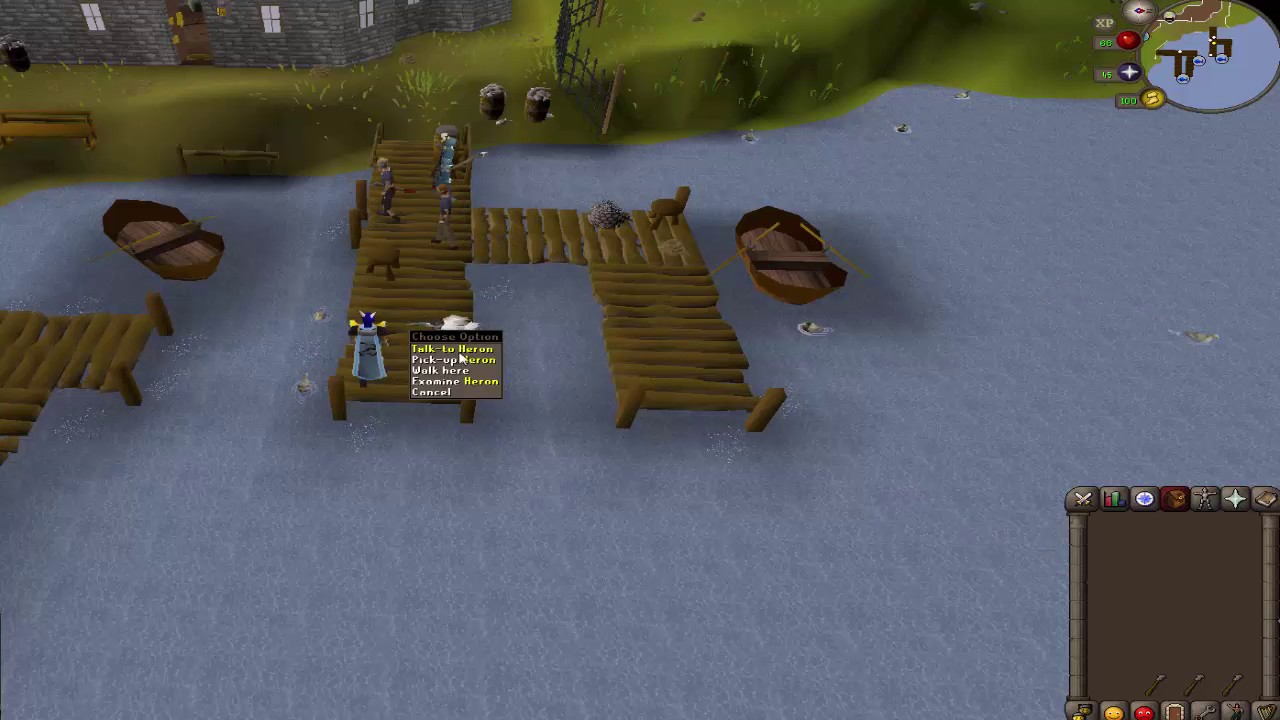OldSchool RuneScape Receiving Fishing Pet: Heron! - YouTube