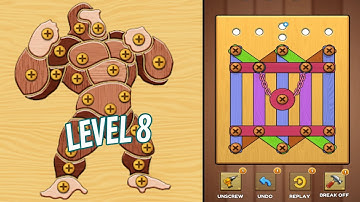 🏅 NUTS & BOLTS 3D: Screw Master 🤪 Level 8 🧩 Gameplay Walkthrough
