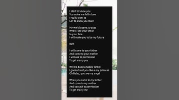 Thumbnail of Lirik full "TO MARRY YOU" By TRISNA✅️