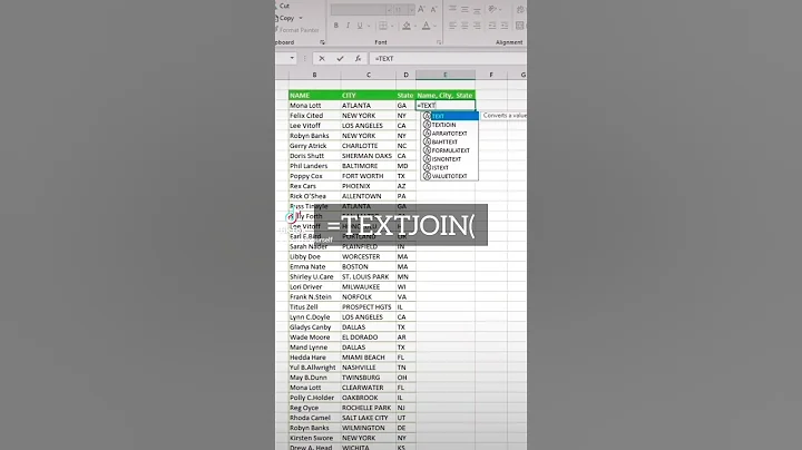 How to combine multiple columns into 1 column in excel? #excel #exceltip #spreadsheet #exceltutorial