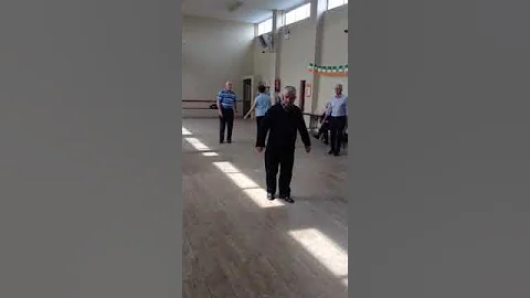Aiden Vaughan teaching Clare steps ably assisted b...