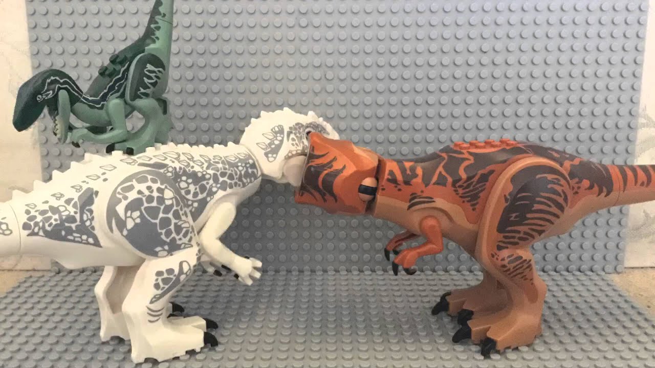 Lego Jurassic World Animation Rex Indominus Youtube Gambar Tirex Dinosaurus