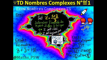 ∵TD Nombres Complexes N°≝1 ensemble de points et équation complexe