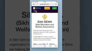 How to navigate the sikhsewa web site on Mobile screenshot 1