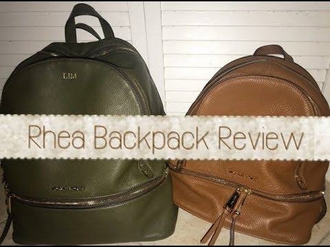 michael kors rhea large leather backpack