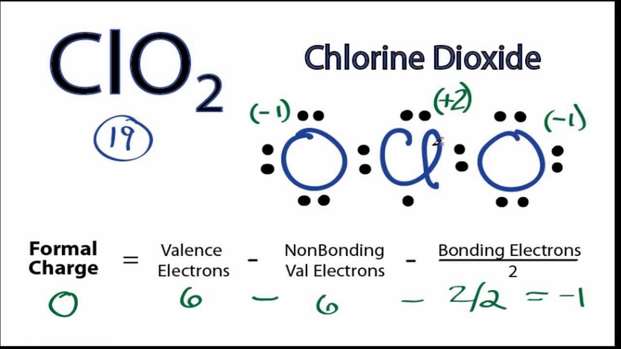 How to Draw the Lewis Structure for ClO2 (Chlorine dioxide) - YouTube