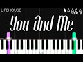 Lifehouse You And Me EASY Piano Tutorial 