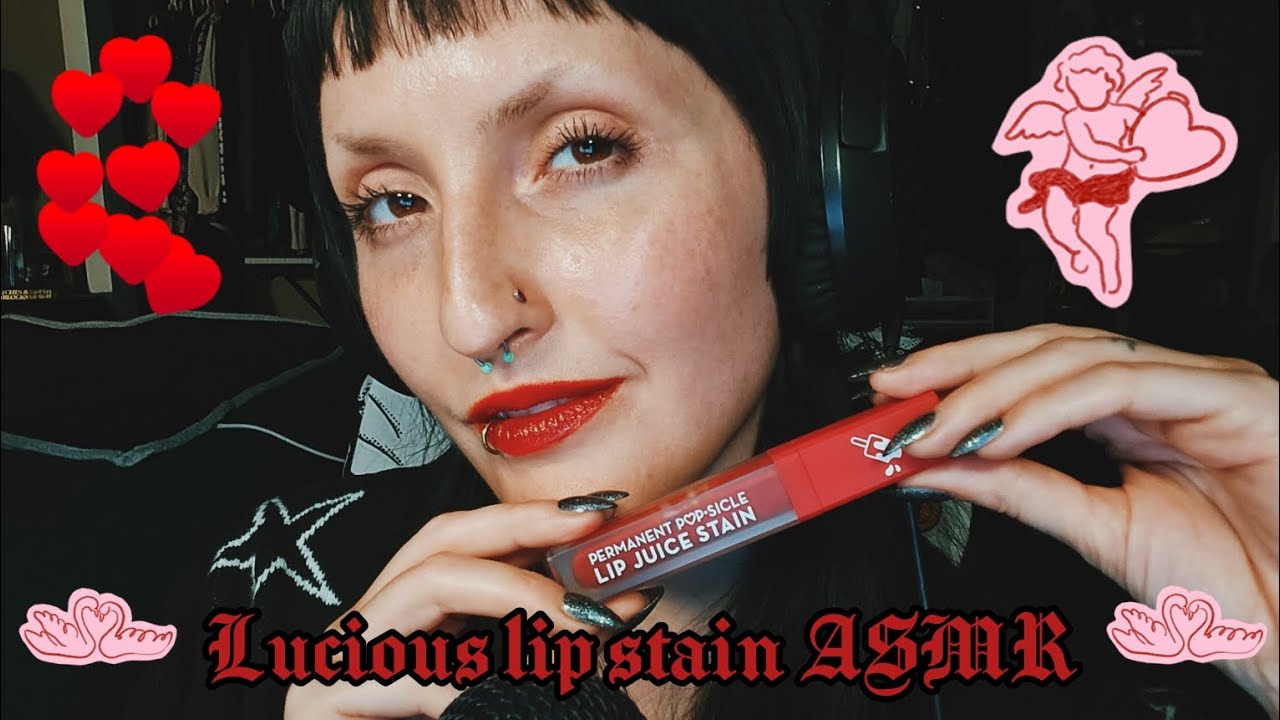 ASMR | 🍒Демонстрирую тинт для губ @cremeshop "Popsicle" | Пусть мои сочные красные губы убаюкают ...