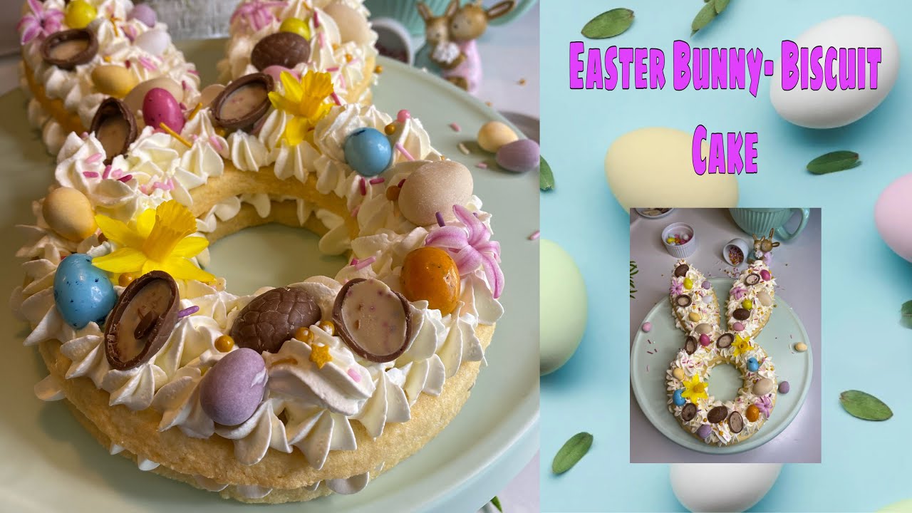 Easter Cookie Cake / Bunny Biscuit / Bunte Osterhase Torte YouTube