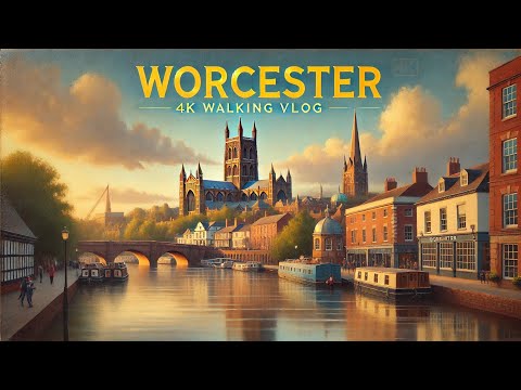 4K | Worcester City | UK | Walking tour #worcester #uk #river #history #holiday #christmas #relax