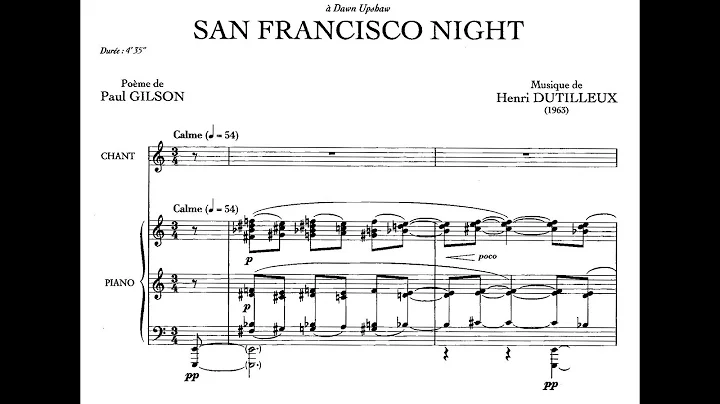 Henri Dutilleux - San Francisco Night