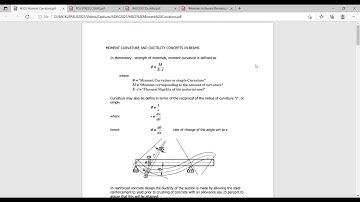 MSCE507 MOMENT  CURVATURE