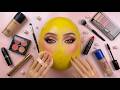 ASMR No Talking | Makeup on Yellow Watermelon | Satisfying Fruit Glow Up on Melon