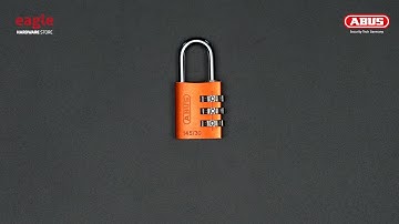 [111] ABUS 145/30 30mm Aluminium Combination Padlock with resettable code - Orange (EAGLE)