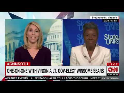 Virginia Lt Governor Elect Winsome Sears' Interview On CNN's State Of The Union with Dana Bash.