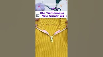 How to Upcycle Turtlenecks to collar Sweater at home #shorts #sewing