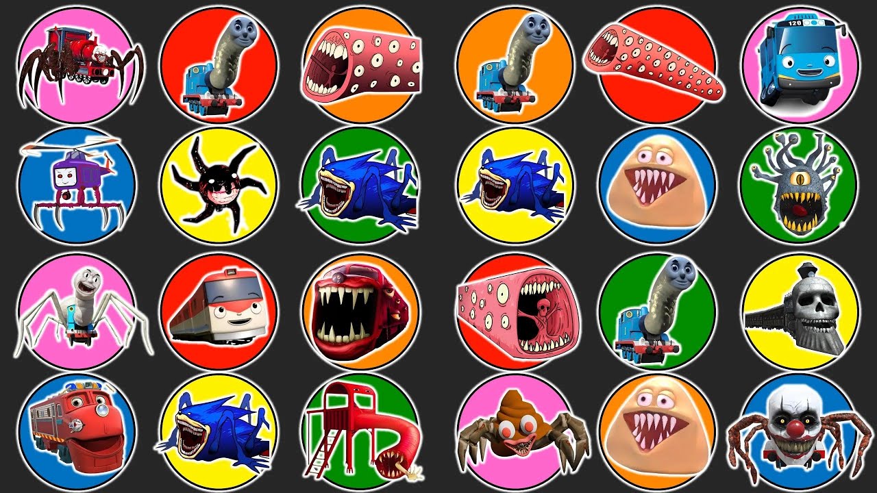 Spin Wheel Choo Choo Charles, Thomas Lipan, Train Eater, Monster Gorka, Kereta Timothy, Shin Sonic