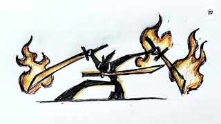 Easy Stickman Drawing | Step By Step | Tutorial |