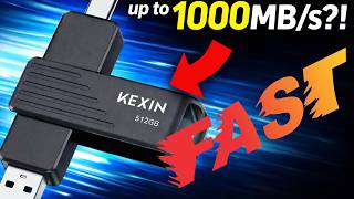 KEXIN 512GB Super Fast USB-C SSD Flash Drive - YouTube