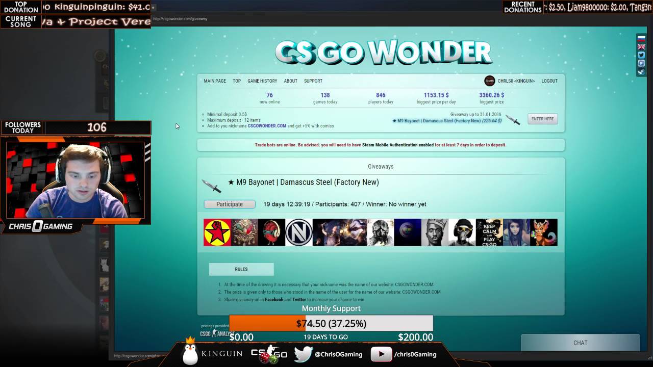 Winning on CSGOWonder