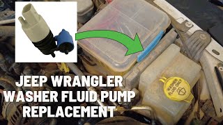 How To Replace Washer Fluid Pump [2007-2011 Jeep Wrangler]