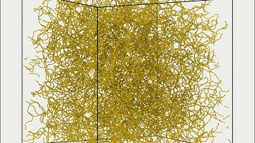 Entangled Semiflexible Polymer  melt with LAMMPS.