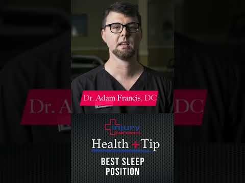 Health Tip with Dr. Adam Francis | Ep.1 Sleep Position | Injury Care Centers #youtubeshorts #shorts