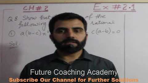 PTB, Class 10, Ex#2.1, Q8 (i), Federal Board and Punjab Board, Maths, Future coaching academy