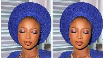 How to tie simple round gele #shorts #shortsafrica #gele #diy #100daysytshorts #suziestouches