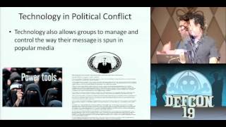 DEF CON 19 Hacking Conference Presentation By   Thomas Holt and Max Kilger   Assessing Civilian Willingness to Participate in On Line Political and Social Conflict   Video clip0