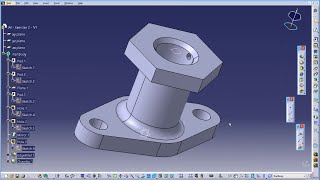 Famous CATIA Tutorial - PartDesign Exercise 2 - v1 Profile