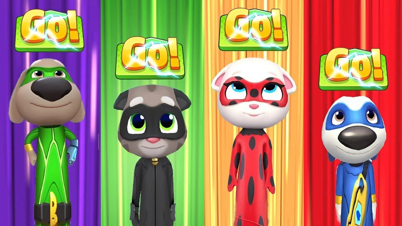 Talking Tom Hero Dash Complete - All Ultra Heroes 🆚 All Bosses Fight - Tom, Angela, Hank & Ben