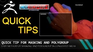 ZBRUSH TUTORIAL-QUICK TIPS OF MASK AND POLYGROUP