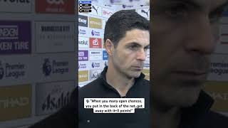😐Mikel Arteta's reaction to Arsenal's 2-1 defeat at the Etihad