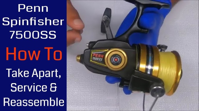 Penn Spinfisher 4400SS spin fishing reel how to service the rell and fix a  broken anti reverse dog 
