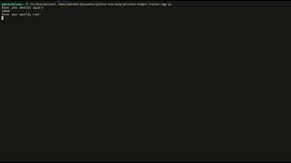 Personal Budget Tracker Using Python