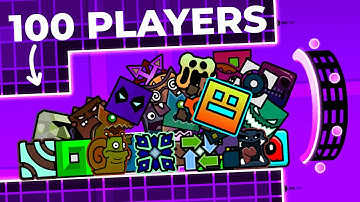100 Players Race Geometry Dash For $100!