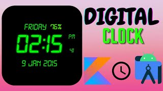 DIGITAL CLOCK - Android Studio | Android Development Tutorial | Java | Kotlin | Techno Sp screenshot 5