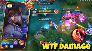 WTF DAMAGE GUSION JUNGLE IN RANKED GAME !! THIS IS CRAZY ~ MLBB